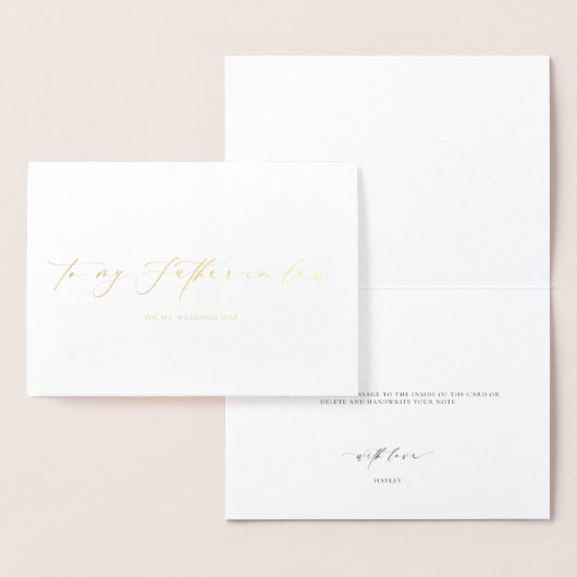 義理の父の結婚式の日にエルズメア 箔カード (ディスプレー)