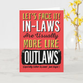 義理の父の誕生日おもしろいは、アウトローのようなもの！  カード (黄色い花)