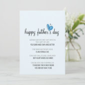 義理の父へのシンプルな青いハートの父の日カード シーズンカード (スタンド正面)