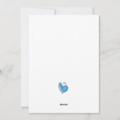 義理の父へのシンプルな青いハートの父の日カード シーズンカード (裏面)