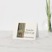 義理の父感謝していが私を歩くするために通路 サンキューカード (正面)