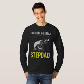 義理の父最高のの魚釣りの日をフック Tシャツ (正面フル)