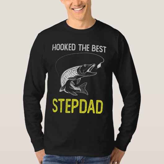 義理の父最高のの魚釣りの日をフック Tシャツ (正面)