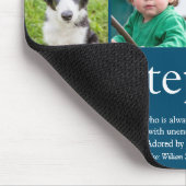 義理の父 義父 8枚の写真と特別なメッセージ マウスパッド (コーナー)