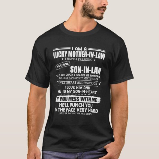 義理の良い母に息子がいるの素晴らしだ Tシャツ (正面)