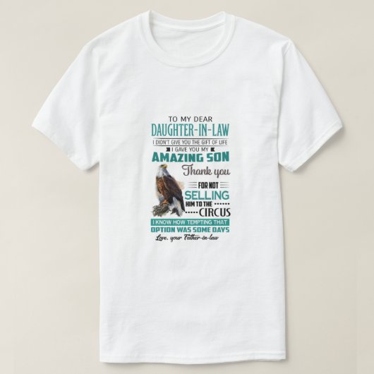 義理の親愛娘に父からのマグギフト Tシャツ (デザイン正面)