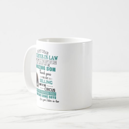 義理の親愛娘に コーヒーマグカップ (正面左)