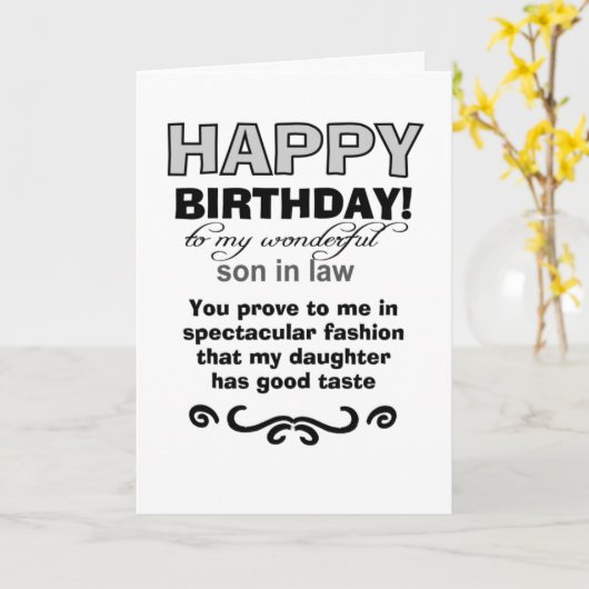 義理の誕生日の息子 カード (黄色い花)