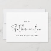 義理エレガント父の結婚式の日刺宛に 招待状 (正面)