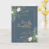 義理カードの息子と娘 カード (黄色い花)