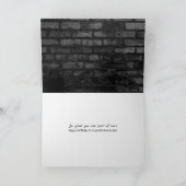 義理カード用ブラックブリック誕生日 カード (内部)