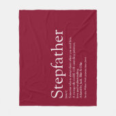 義理クール父、義父の定義おもしろいBurgundy フリースブランケット (正面)