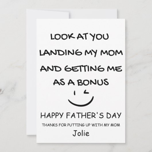 義理ハッピーバースデー サンキューカード (正面)