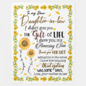 義理パーソナライズされたの娘への手紙 フリースブランケット (正面)