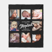 義理モダン父の日 |写真のコラージュ フリースブランケット (正面)