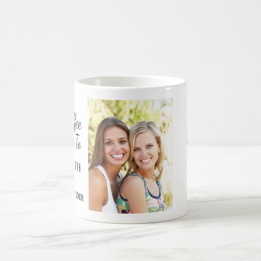 義理最高のの姉パーソナライズされたさんの写真 コーヒーマグカップ (中央)