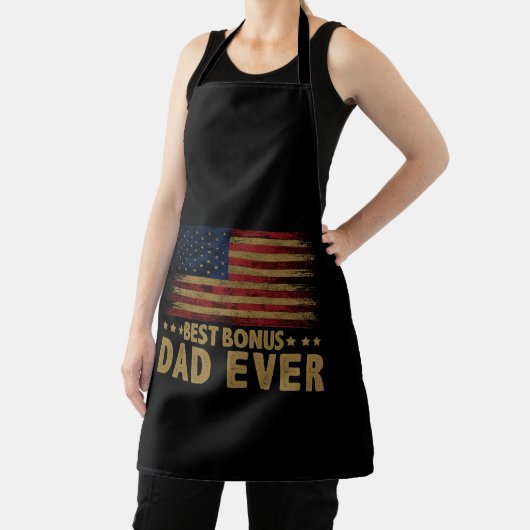 義理最高のアメリカ国旗のボーナスパパ エプロン (インサイチュ)