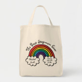 義理最高の母、継母は常に虹 トートバッグ (正面)