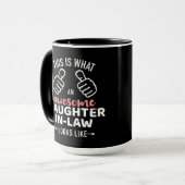 義理素晴らしの母からの義理の娘 マグカップ (正面左)