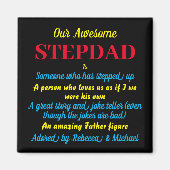 義理素晴らし父の日の引用文ブラックマグネット マグネット (正面)