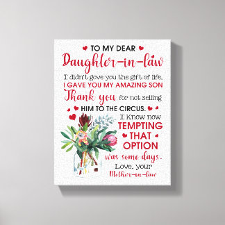 義理親愛の娘に キャンバスプリント