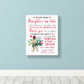 義理親愛の娘に キャンバスプリント (インサイチュ (ウッドフロア))