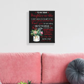 義理親愛の娘に キャンバスプリント (インサイチュ (リビング))