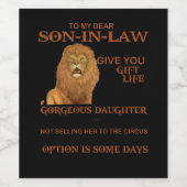 義理親愛の息子には君に贈り物を与え渡さなかった ワインラベル (シングルラベル)