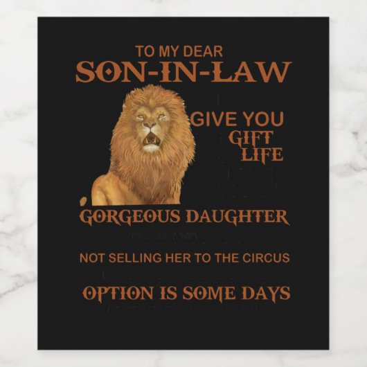 義理親愛の息子には君に贈り物を与え渡さなかった ワインラベル (シングルラベル)