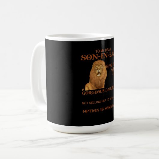 義理親愛の息子に与えは コーヒーマグカップ (正面左)