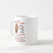 義理親愛息子に コーヒーマグカップ (正面左)