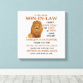 義理親愛息子よ与えり キャンバスプリント (インサイチュ (ウッドフロア))