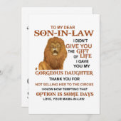 義理親愛息子よ与えり セーブザデート (正面/裏面)