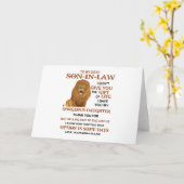 義理親愛息子よ君には命与えの賜物は無かった カード (黄色い花)