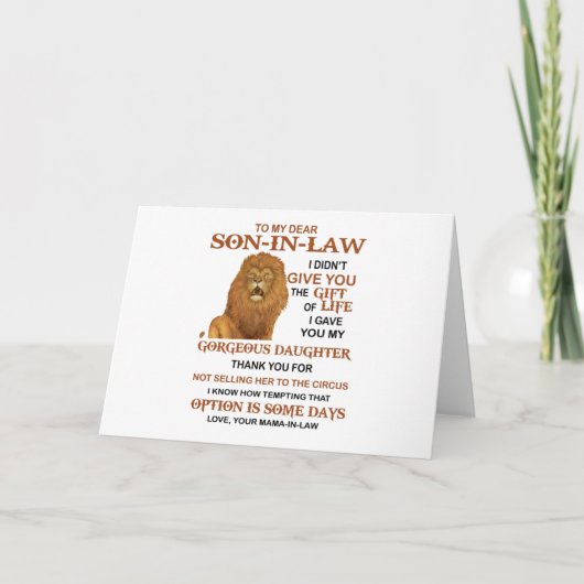 義理親愛息子よ君には命与えの賜物は無かった カード (正面)