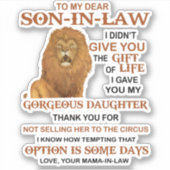 義理親愛息子よ君には命与えの賜物は無かった シール (正面)