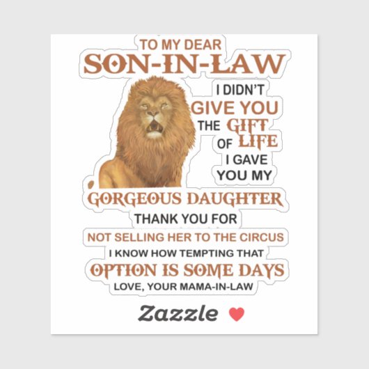 義理親愛息子よ君には命与えの賜物は無かった シール (シート)