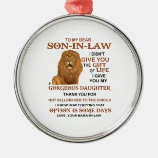 義理親愛息子よ君には命与えの賜物は無かった メタルオーナメント