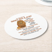 義理親愛息子よ君には命与えの賜物は無かった ラウンドペーパーコースター (アングル)