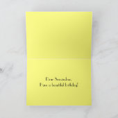 義理誕生日ひまわりカード カード (内部)