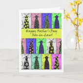 義理、シャツ、ネクタイの父の日 カード (黄色い花)