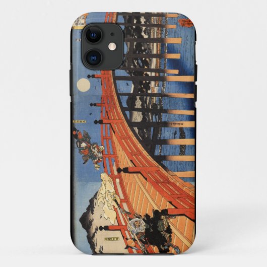 義経と弁慶、国芳、Yoshitsune及びBenkei、Kuniyoshi、Ukiyo-e Case-Mate iPhoneケース (裏面)