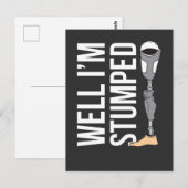 義肢ユーモア 面白い脚切断 義足 ジョーク ポストカード (正面/裏面)