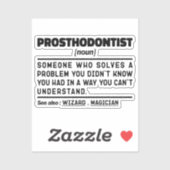 義肢歯症名詞歯科開業医のユーモア シール (シート)