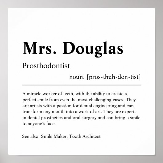 義肢装具士パーソナライズされたギフトポスター ポスター (正面)