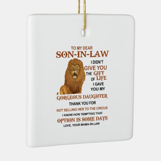 義親愛理の息子は命の贈り物与えではない セラミックオーナメント (右)