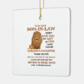 義親愛理の息子は命の贈り物与えではない セラミックオーナメント (左)