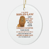 義親愛理の息子は命の贈り物与えではない セラミックオーナメント (左)