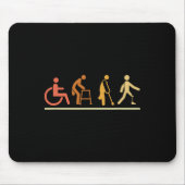 義足を切断する肢障害進化義足 マウスパッド (正面)