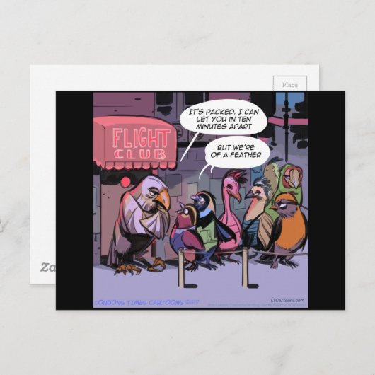 羽おもしろいの鳥 ポストカード (正面/裏面)